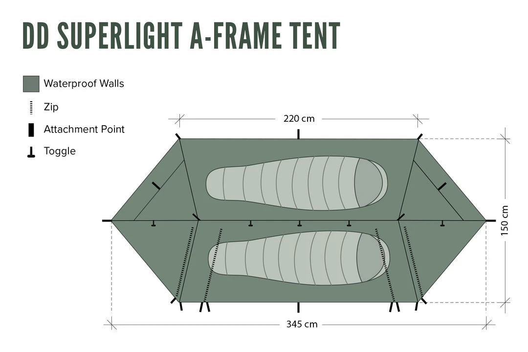 DD Hammocks DD SuperLight A-Frame Tent Bushcraft