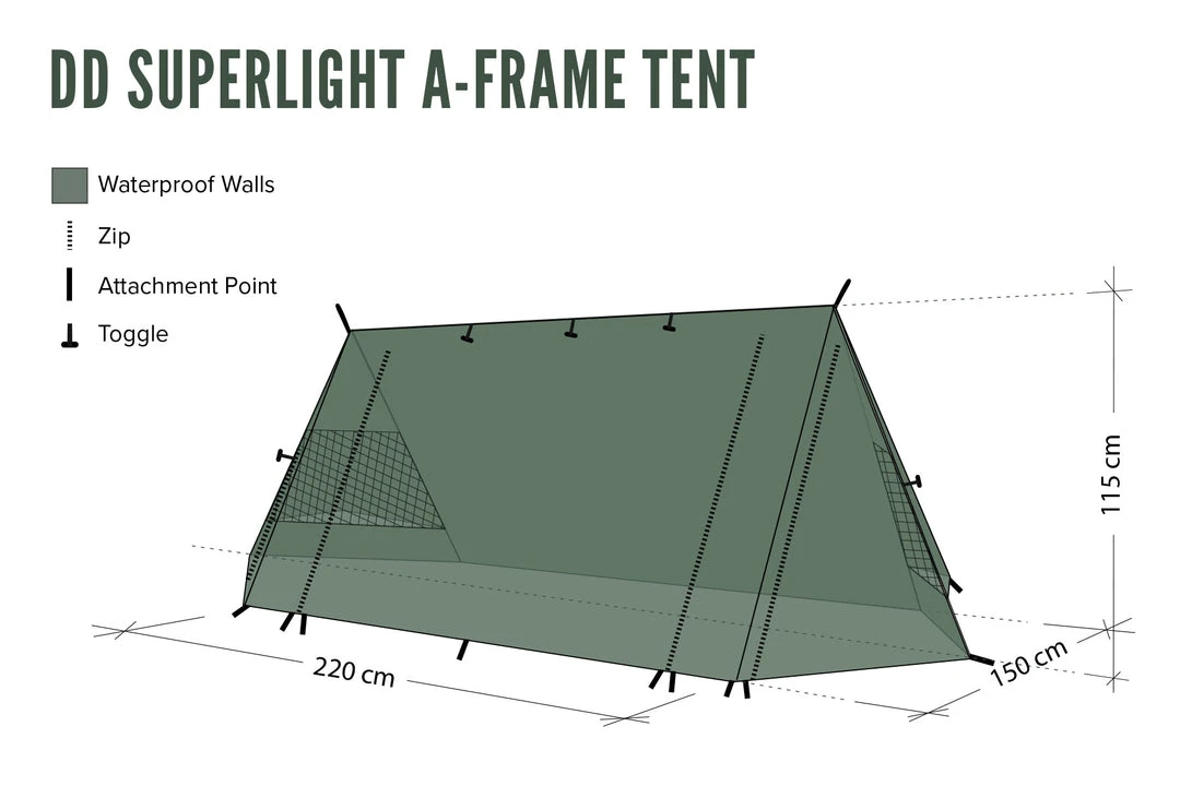 DD Hammocks DD SuperLight A-Frame Tent Bushcraft