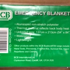 BCB International Bushcraft BCB Emergency Foil Hypothermia Blanket