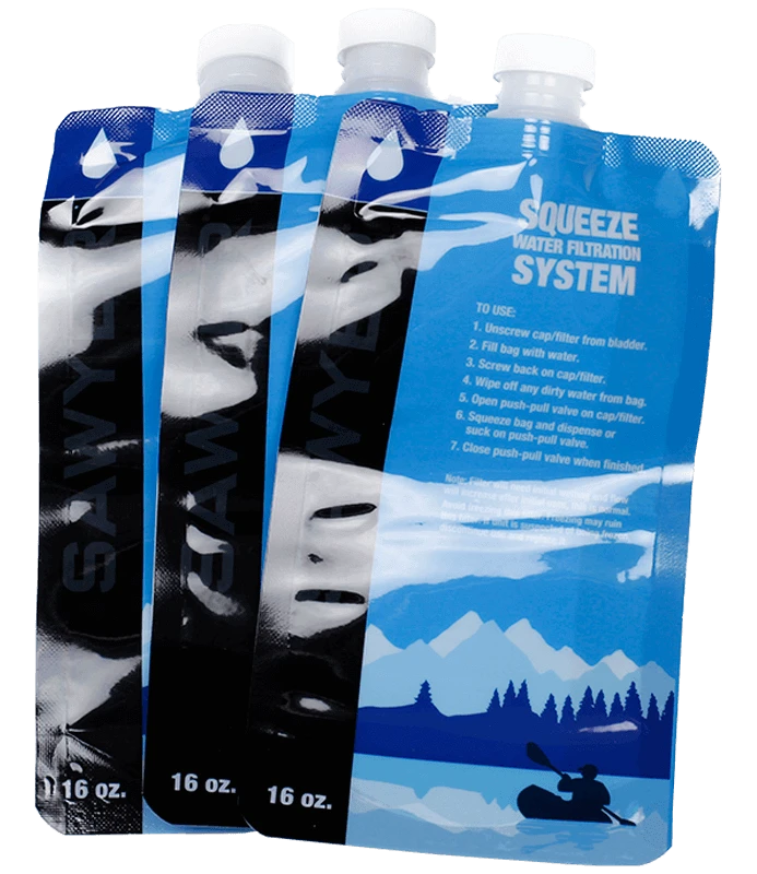 Sawyer Filters Sawyer Filter 0.5 Litre Squeezable Pouches Set 3 3 Sawyer Filters Sawyer Filter 0.5 Litre Squeezable Pouches Set 3