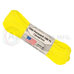 Bushcraft Atwood Rope Company 550 Paracord Neon Yellow 30mtr