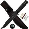 Survivor 9.5" Survival Knife With Survival Kit - Black SV-HK-695B