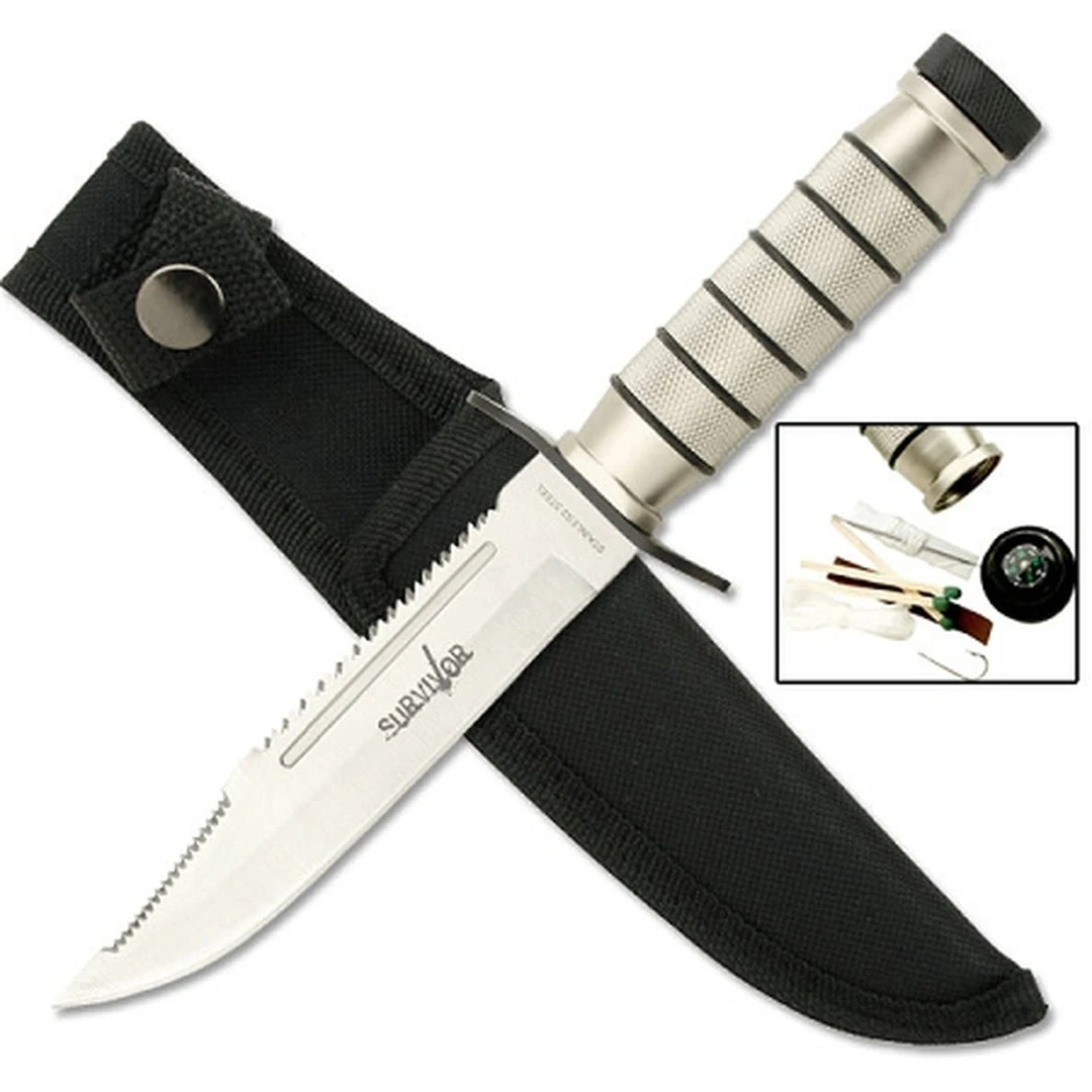 Survivor 9.5" Survival Knife With Survival Kit SV-HK-695 3 Survivor 9.5" Survival Knife With Survival Kit SV-HK-695