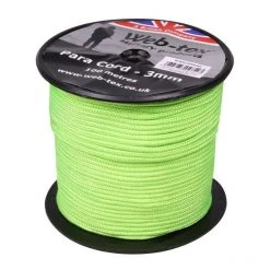 Web-Tex Paracord Roll 100M Neon Green